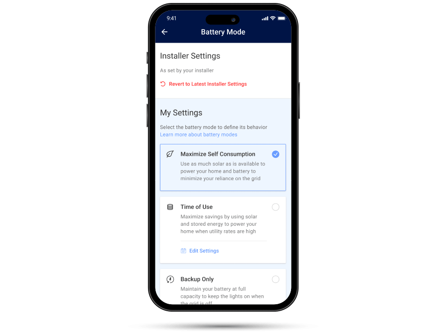 Maximize Self Consumption
